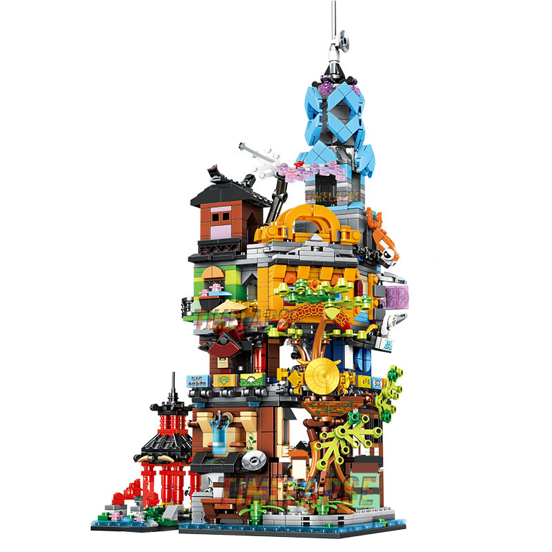 

Blocks In Stock 2023 City Gardens Temple of Airjitzus House Village Season 15 Building Classic Model Sets Bricks Kids Kit 230605