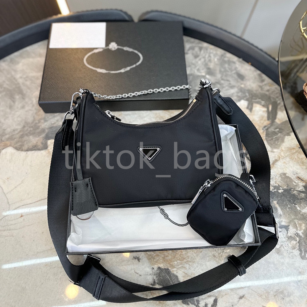 

Re-Edition Luxury Designer Shoulder Bag 3-in-1 Crossbody Mini Hobo Handbag with Detachable Pouch At Shoulder Strap Saffiano Leather Trim Large Capacity Shopping Bag, Orange