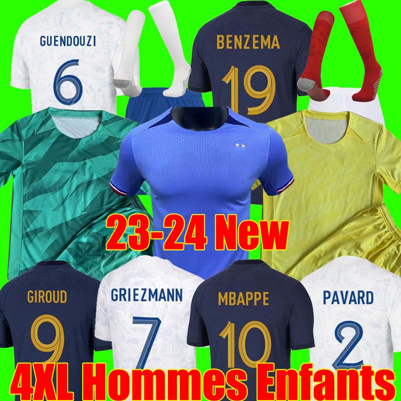 

4XL 23/24 FrAnCe BENZEMA soccer jerseys 2023 MBAPPE GRIEZMANN GIROUD TCHOUAMENI EMBELE GUENDOUZI Maillot de foot FrAnCiA Maillots Men kids kit football shirt, Faguo 22-23 home