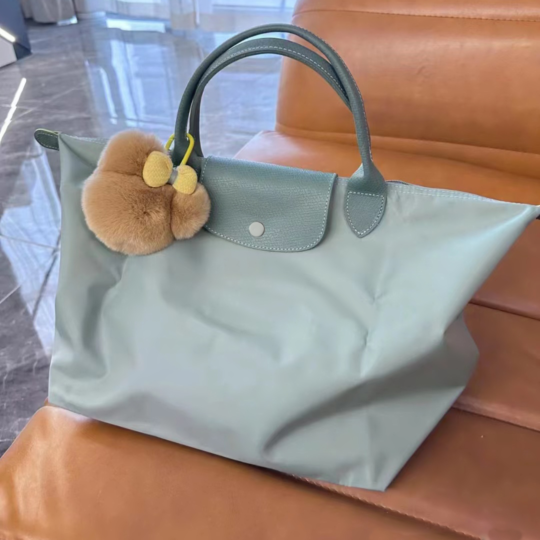 

Top handle Luxury longchammp canvas tote CrossBody Shop Bags womens nylon bolsa clutch Shoulder bag mens large Mummy fashion Designer leather handbags dumpling Bag, Light pink