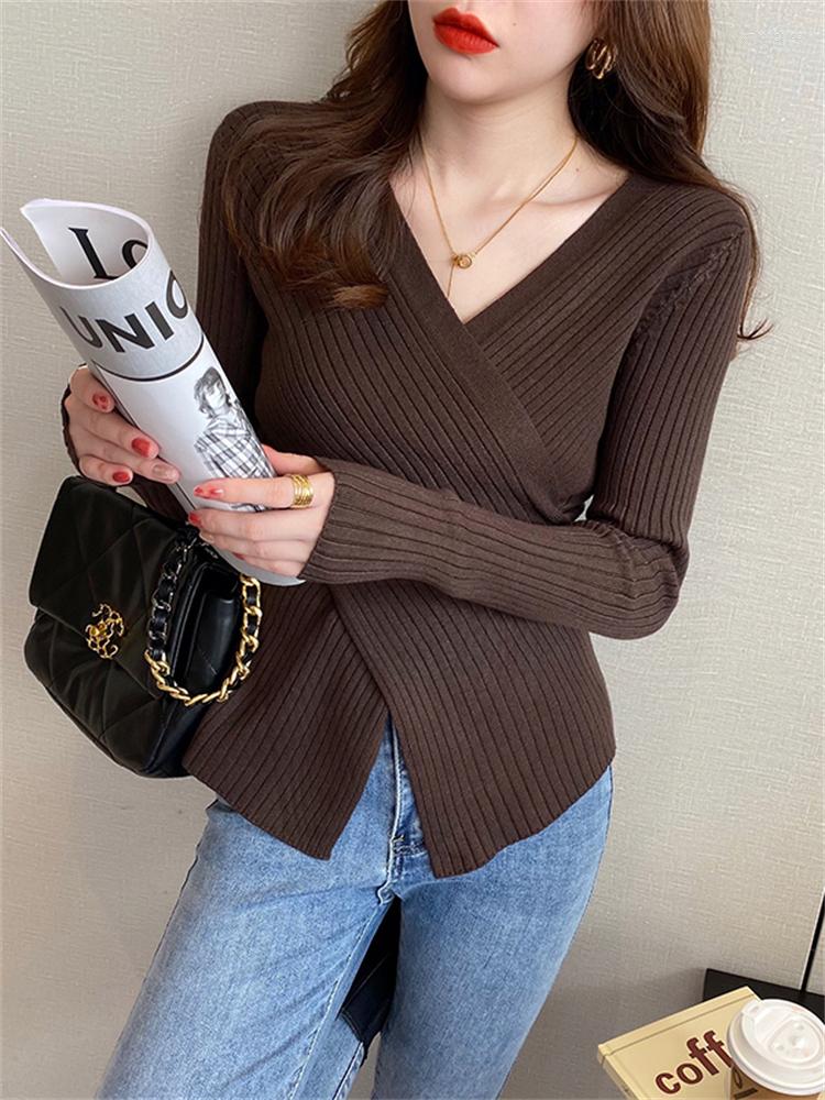 

Women's Sweaters Winter Women Sweater T Shirt Oversize T-Shirt Woman Clothes Female Tee Tops Pullover Long Sleeve Tube Knitted Tshirt Top, Light green