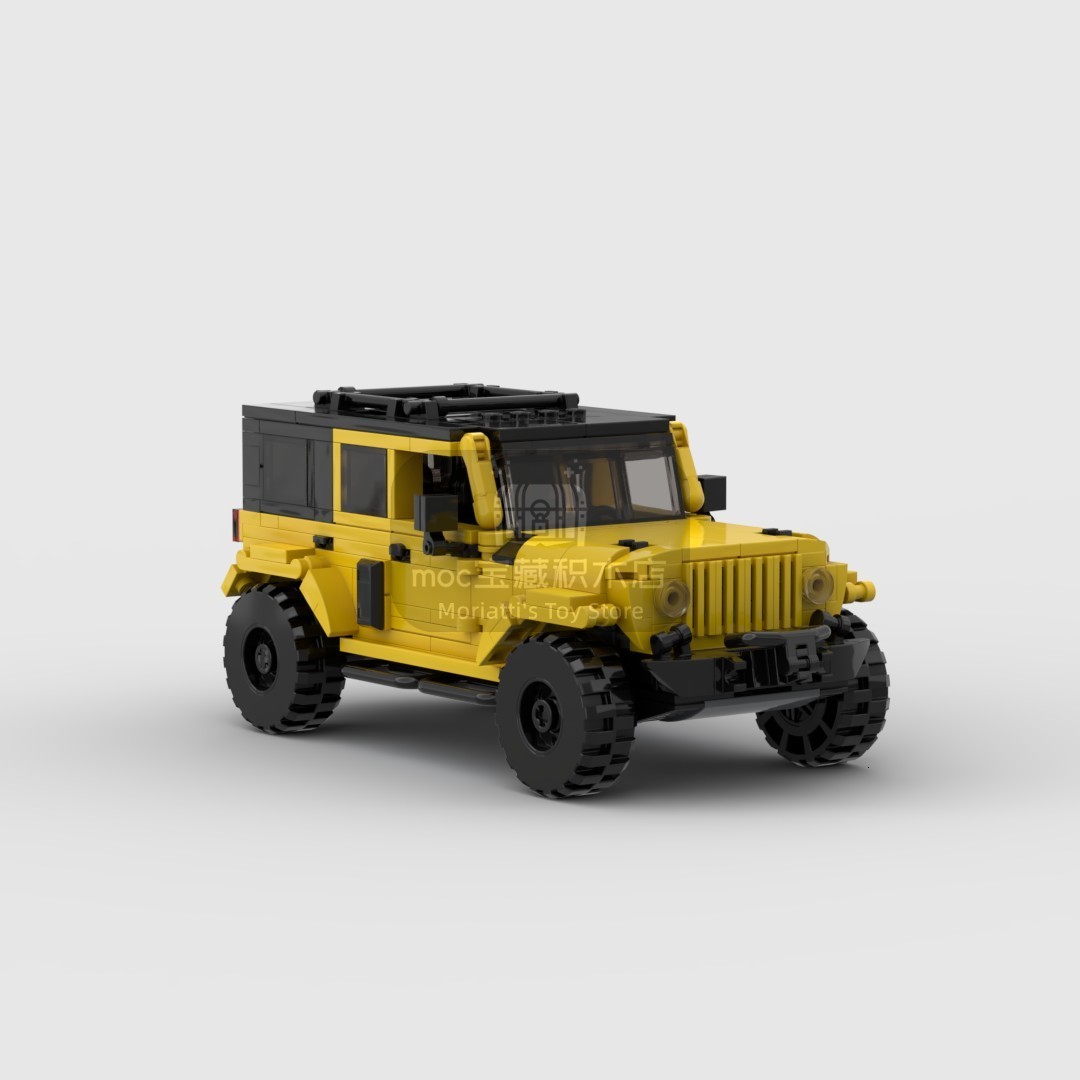 

Blocks MOC123503 SUV Wrangler racing sports car Vehicle Speed Champion Racer Building Brick Creative Garage Toys 230605