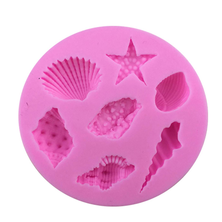 Mermaid Mold Sea Theme Silicone Fondant Mold Silicone Mold for Under The Sea Cake Decoration, Gum Paste, Polymer Clay, Cupcake Decor-image-405851687