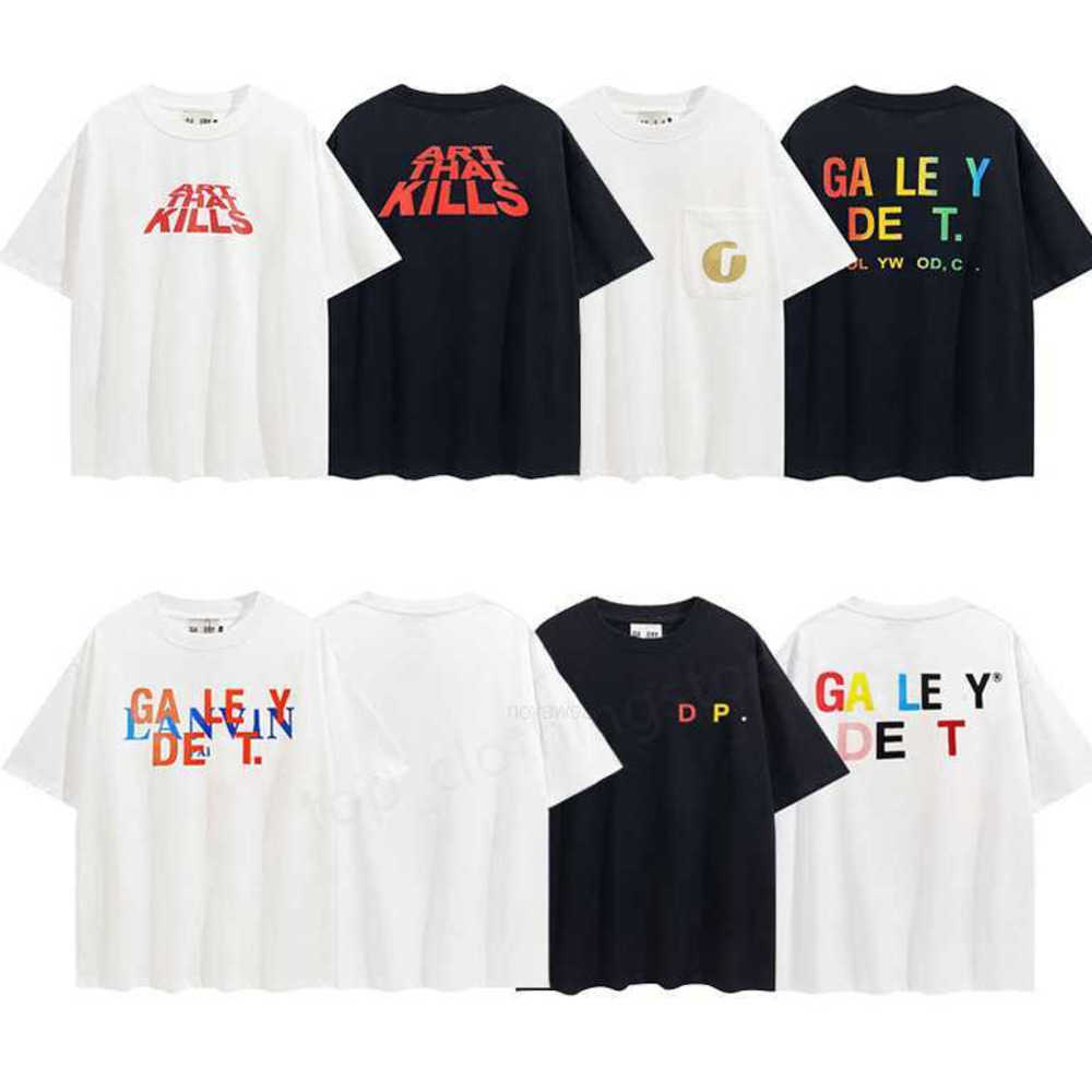 

Galleries Tee T shirts Mens Designer women T-Shirt Short sleeves rainbow Letter printed Fashion Leisure tops Cottons Casual Clothing Size S-XL GD 27