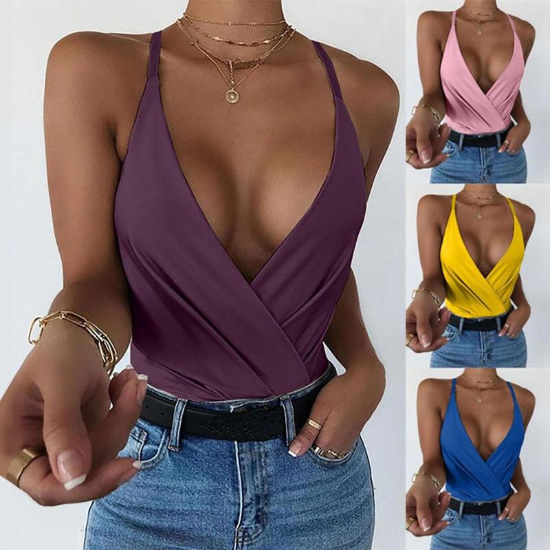 

Camisoles & Tanks Women' Casual V-Neck Sleeveless Spaghetti Strap Sexy Tank Tops Vset, Purple