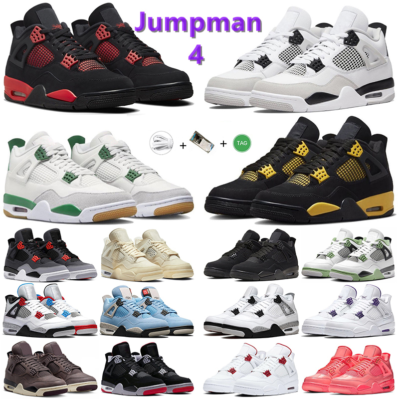 

Jumpman 4 basketball shoes for men women 4s Military Black Cat Sail Red Thunder Bred White Oreo Cactus Jack Blue University Infrared Cool Grey mens sports sneakers, Color#34