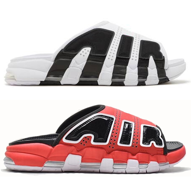 

More Uptempos Slides Men Women Slippers designer sandals Black White Sports Slipper Pippen Sandles eur 36-46, Item #2