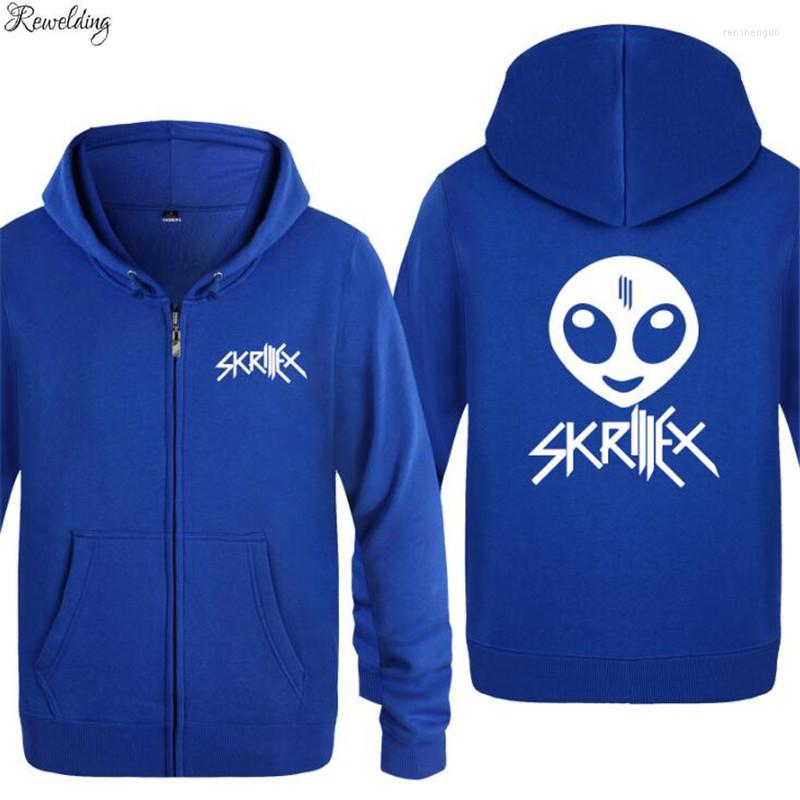 

Men's Hoodies Sweatshirts Music Skrillex Men Hip Long Jacket Sweatshirt Coat Skate Streetwear, Blue hoodie 14