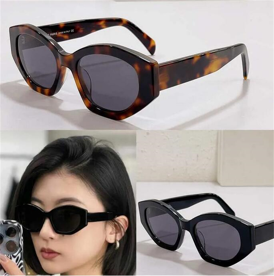 

Acetate Cool Sunglasses Havana classic TRIOMPHE 08 Designer geometric frame 4S238 female Fashion vintage suitable for shopping party sunglasses with box