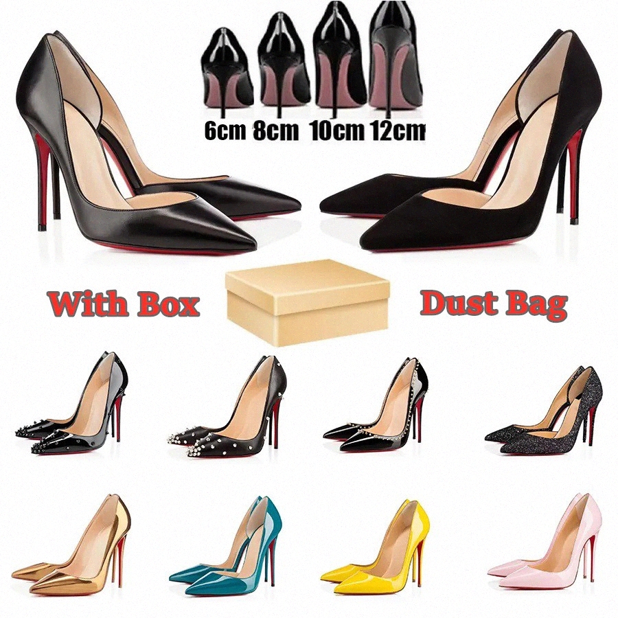 

Designer Womens Dress Shoes heels Luxury High Heel 6CM 8cm 10cm 12cm Sole Shoe Round Pointed Toes Pumps Bottom Wedding Party Sneakers, 14