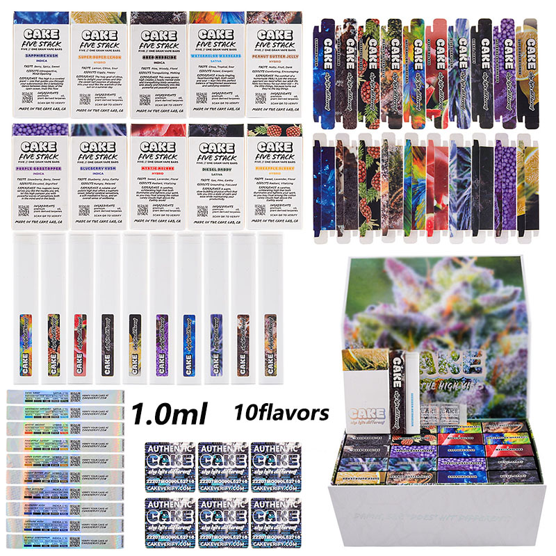 

CAKE BAR GEN 6 5 Disposable Vapes Pen E Cigarettes Rechargeable Empty 1.0ML Pods Vaporizer Pod Carts Kits 280mah
