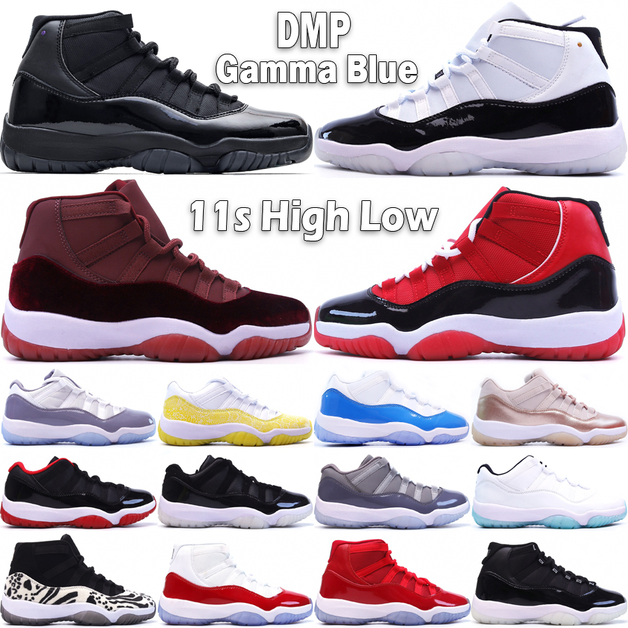 

Jumpmans 11 11s Men Women Basketball Shoes New Colors DMP Gamma Blue Heiress White Cement Yellow Snakeskin 72-10 Low Outdoor Sneakers Size 36-47, #43