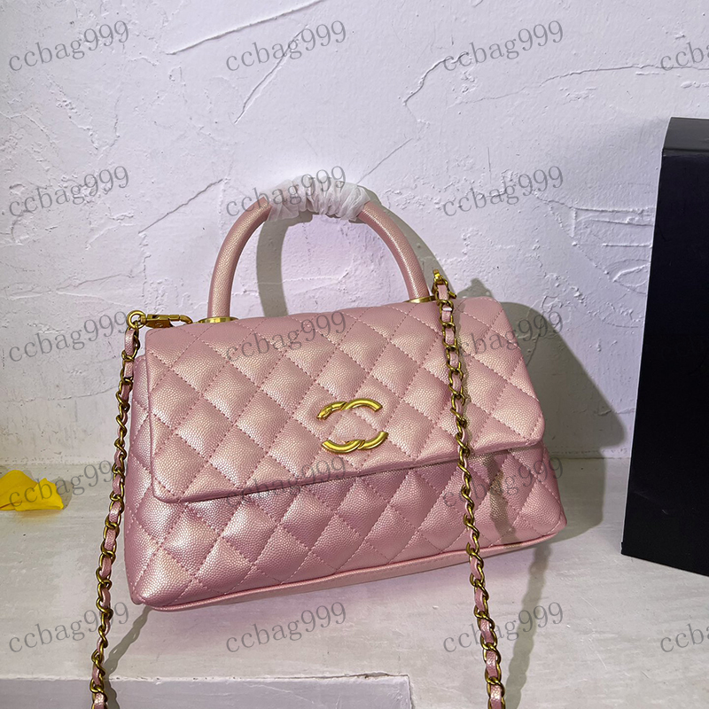 

Womens Shoulder Bag With Top Handle Handbag Ringer Leather Hardware Metal Twister Matelasse Chain Crossbody Bags Classic Designer Casual Bags Makeup Box 25x16cm