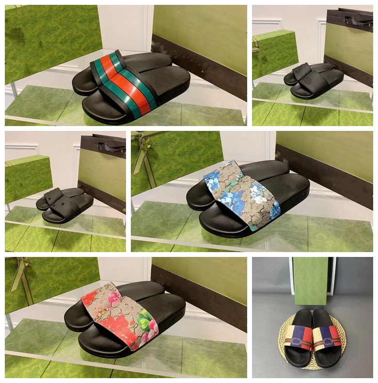 

2023 Designer slippers for men women slides sandals G floral brocade flats gear bottom tiger snaker ace bee flop flip scuffs casual fashion beach, 16