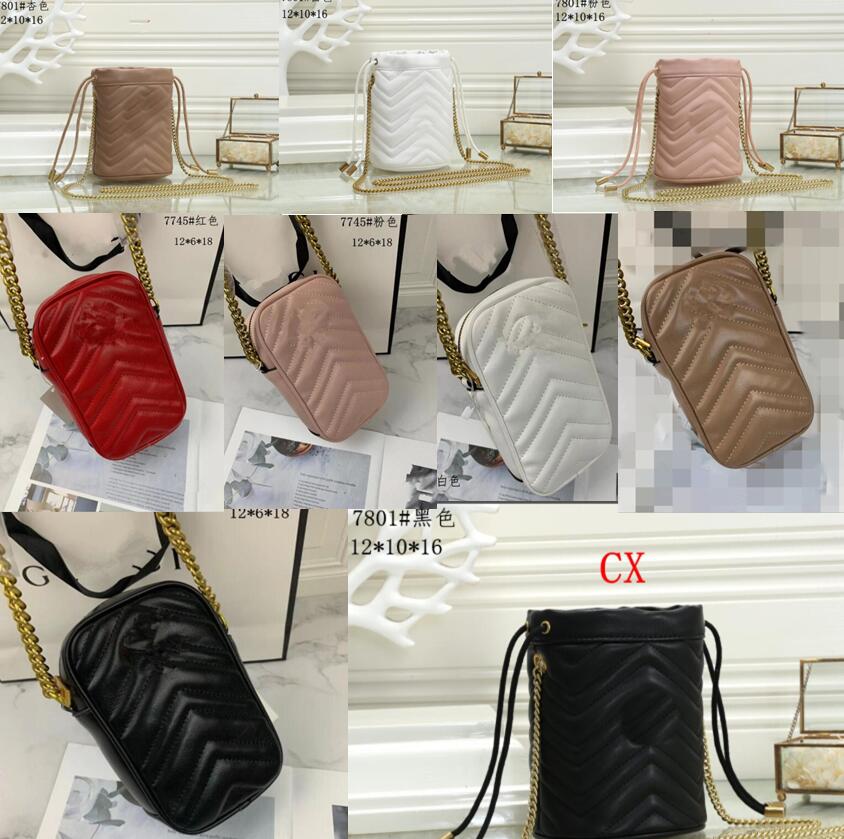 

2023 Classic Luxury Chain Bags Fashion Plaid Flower Brand Wallet Vintage Ladies Brown Leather Handbag designer shoulder bag with box, 7801-1