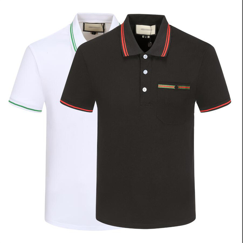 

Men's Polos Luxury Designer Collar Short Sleeves Cotton Shirt Men Top M-3XL###