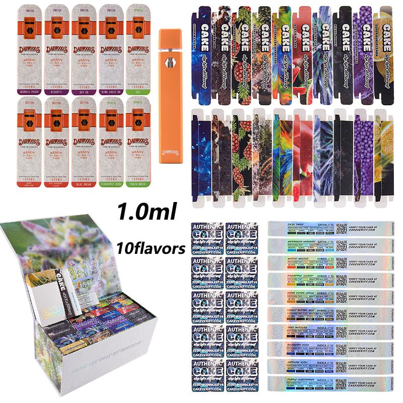 

CAKE BAR Disposable Vapes Pen E Cigarette Rechargeable Gen 5 6 Dabwoods Empty 1.0ML Pods Vaporizer Pod Carts Kits 280mah