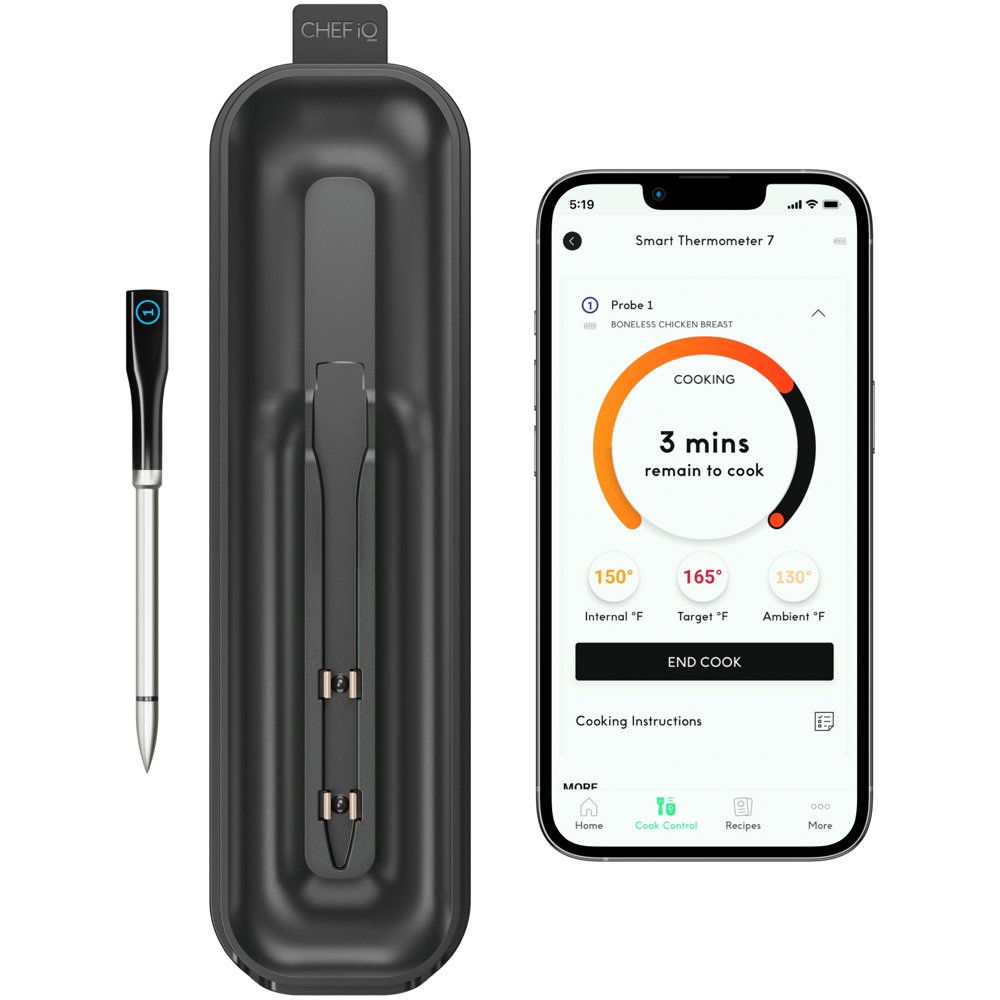 CHEF iQ Smart Wireless Meat Digital Cooking Thermometer, Bluetooth Wifi Enabled-image-874361552