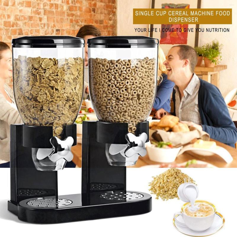 

Storage Bottles Cereal Dispenser Food Convenient Airtight Operation Separator Portable Dry Container Support For Kitchen