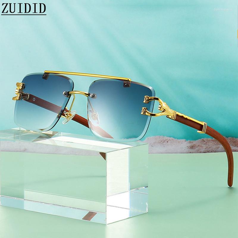 

Sunglasses Luxury Wood Women 2023 Vintage Wooden Rimless For Men Retro Shades Lunette De Soleil Homme Lentes Okulary