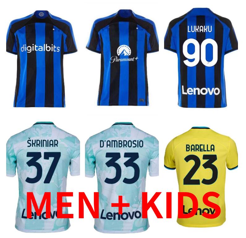 

2023 2024 LAUTARO LUKAKU 3rd soccer jerseys Inter Milans DZEKO INTERS BARELLA J. CORREA 22 23 24 football shirt CALHANOGLU GAGLIARDINI Men Kids Kits sets uniform tops