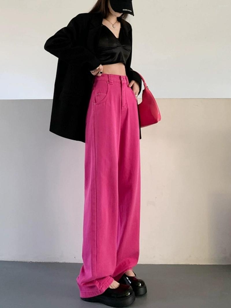 

Women's Jeans Loose Softener Full Length Straight Wide Leg Baggy Women All Reasons Harajuku Fashion Streetwear Boyfriend Denim Pants, Green