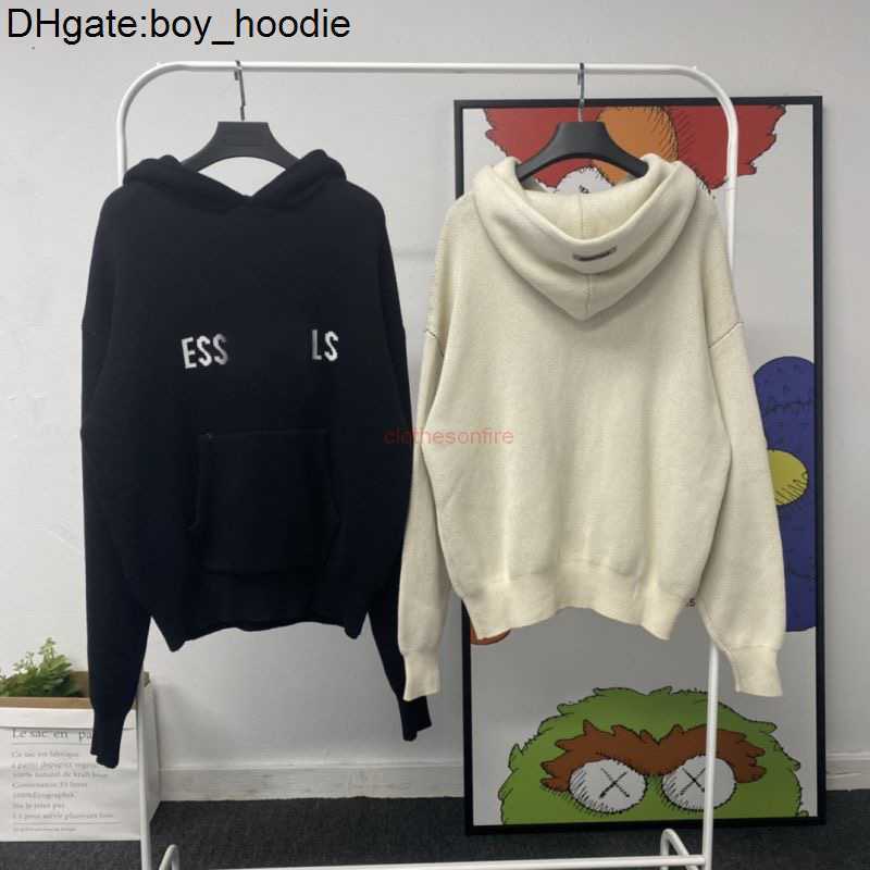 

Fashion Ess Designer Hoody hoodie FOG double line ESS2022 new men's and women's round neck sweater flocking lovers loose plush pullover, Shipping fee