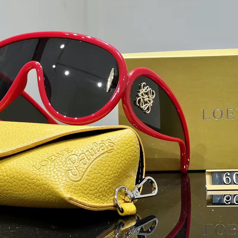 

2023ss summer Wave Mask Sunglasses Large Frame Womens Designer Glasses Acetate Fiber Mask Sunglasses loewe Fashion UV400 Protective Glasses