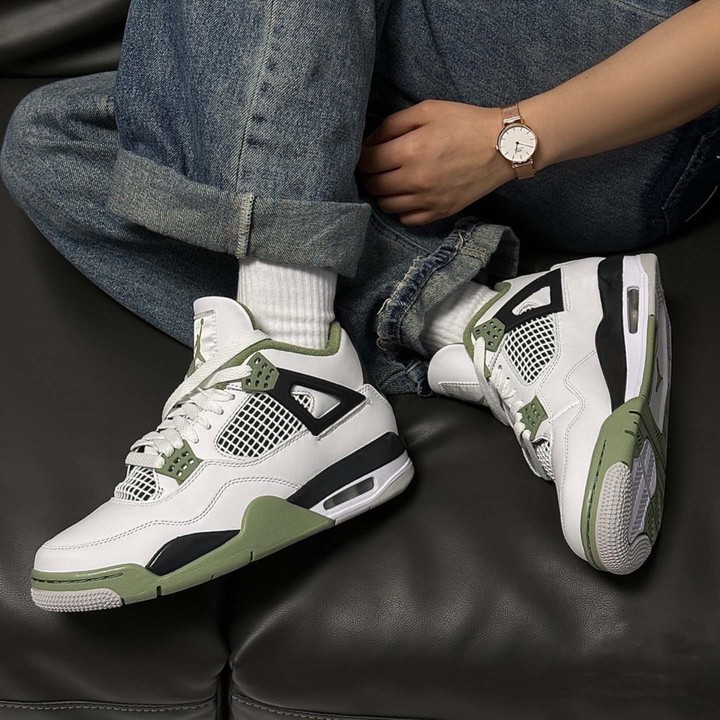 

Men Shoes 4 4s Womens Mens Sneakers Leather Trainers Seafoam Military Black Cat Canvas Red Thunder Canvas Sail Cactus Dust Sports Basketball Sneaker