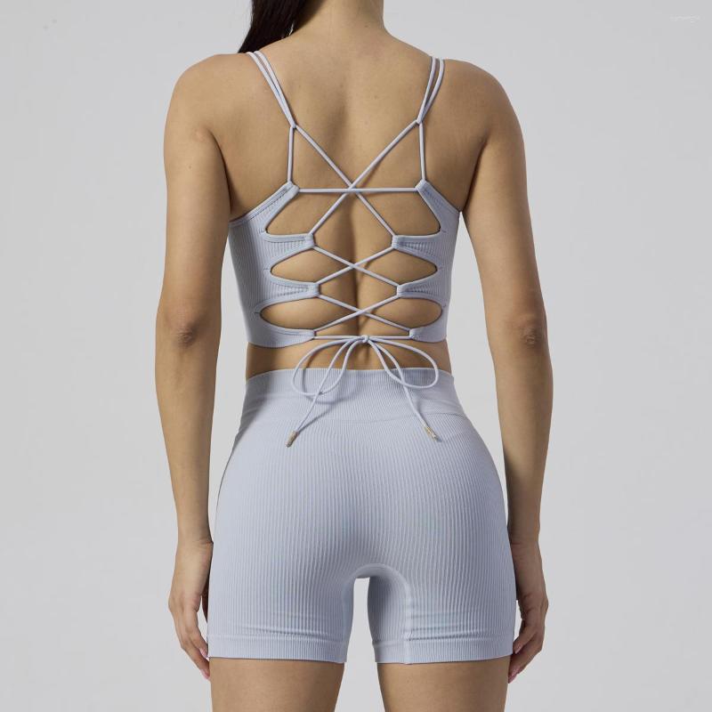 

Active Sets Fitness Yoga Set Gym Shorts Women Back Strap Sports Bras Seamless Sportswear Tracksuit Two Pieces Suits Workout Outfits Clothing, Navy