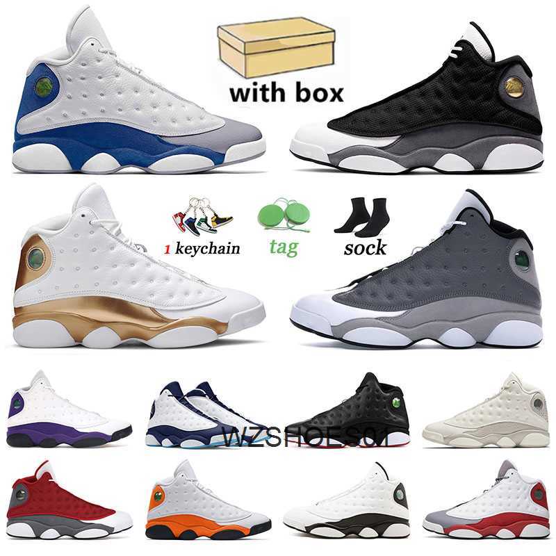 

Jumpman 13 Black Flint 13s Basketball Shoes Men Women Trainers French Blue DMP Atmosphere Grey Court Purple Lakers Playoffs Obsidian Starfish Sports J13 Sneakers, # 40-47 court purple