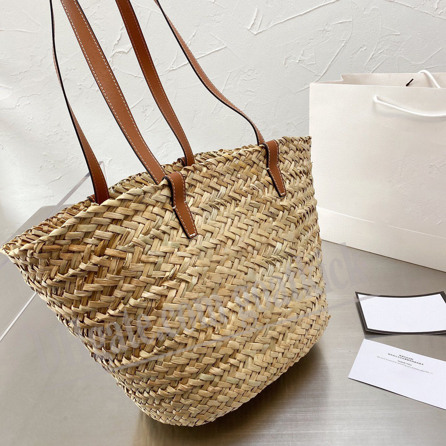 

Summer Women's Fashion Woven Basket Bag Arc De Triomphe Straw Bucket Bag Luxury Handbag Shoulder Messenger Bags classic panier hobo Beach bag natural tan