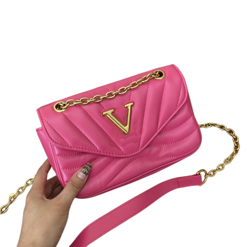 

Designer Hot Luxurys Woman Bag Shoulder Bags Mini New Wave Wallet Purse Multicolors Genuine Leather Crossbody Metal Chain High Quality Handbag Louie Design 21x14cm, Grey 21x14cm