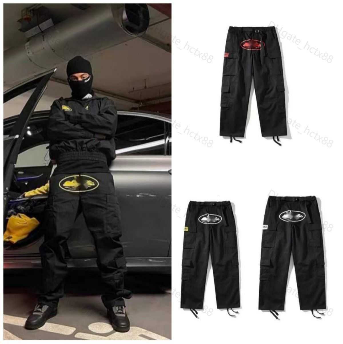 

23ss Men's Y2k Cargo Pants Corteizs Harajuku Hip Hop Print Multi Pocket Overalls Hip Hop Punk Rock Wide Leg Pants Oversized Streetwear
