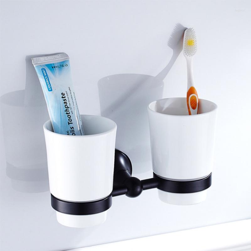 

Bath Accessory Set Bathroom Black Accessories Wall Mounted Hair Dryer Rack Antique WC Paper Towel Holder Toilet Brush Hardware