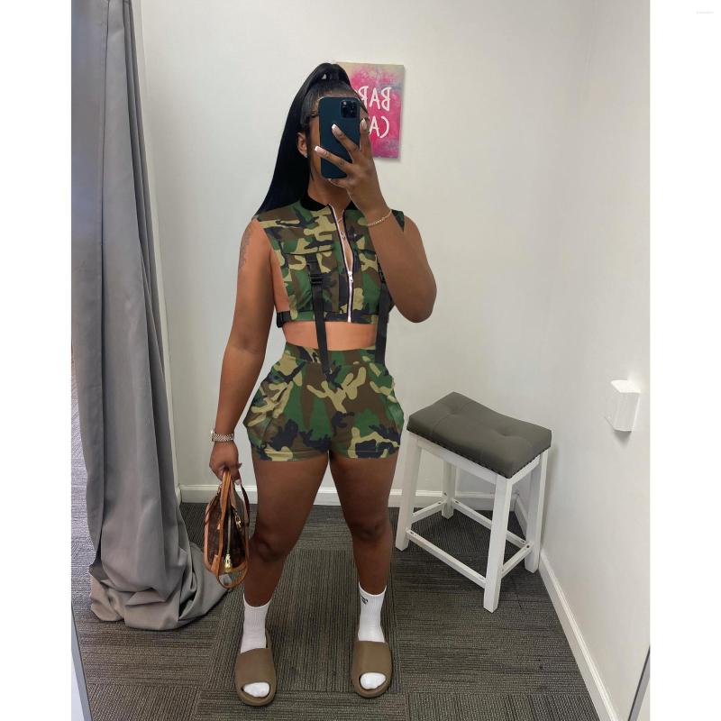 

Women' Tracksuits Camouflage Sports Outfits Sexy Women Two Pieces Camo Tracksuit Set Casual Army Matching, Fa8305