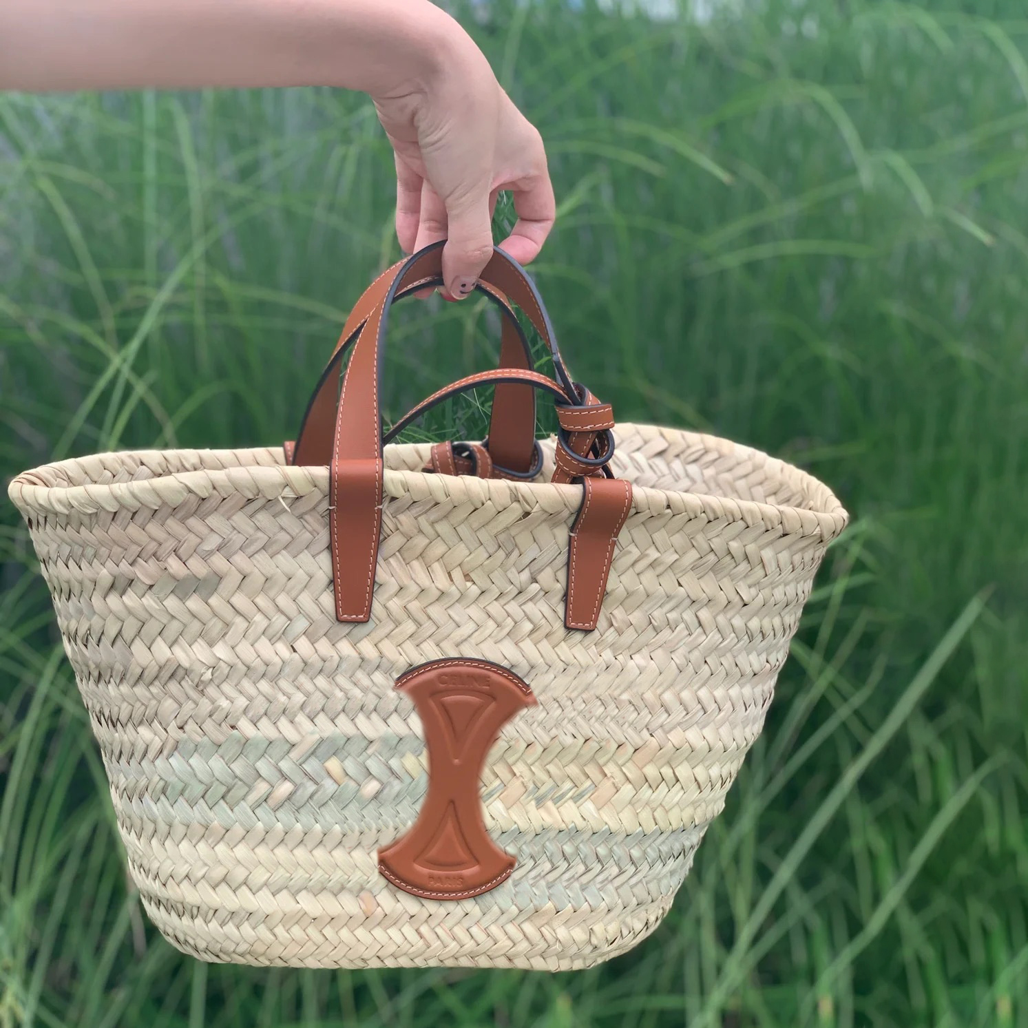 

Top quality TRIOMPHE classic Shopping Designer purses handbag top handle bag cross body totes Womens weave Shoulder clutch crochet bags Beach Bags Raffia Straw mens, 1-brown