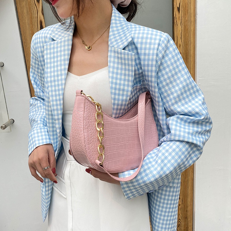 

Casual Handbag Female Bags Trendy Fashion Simple And Practical Single Room Underarm Bag, Blue