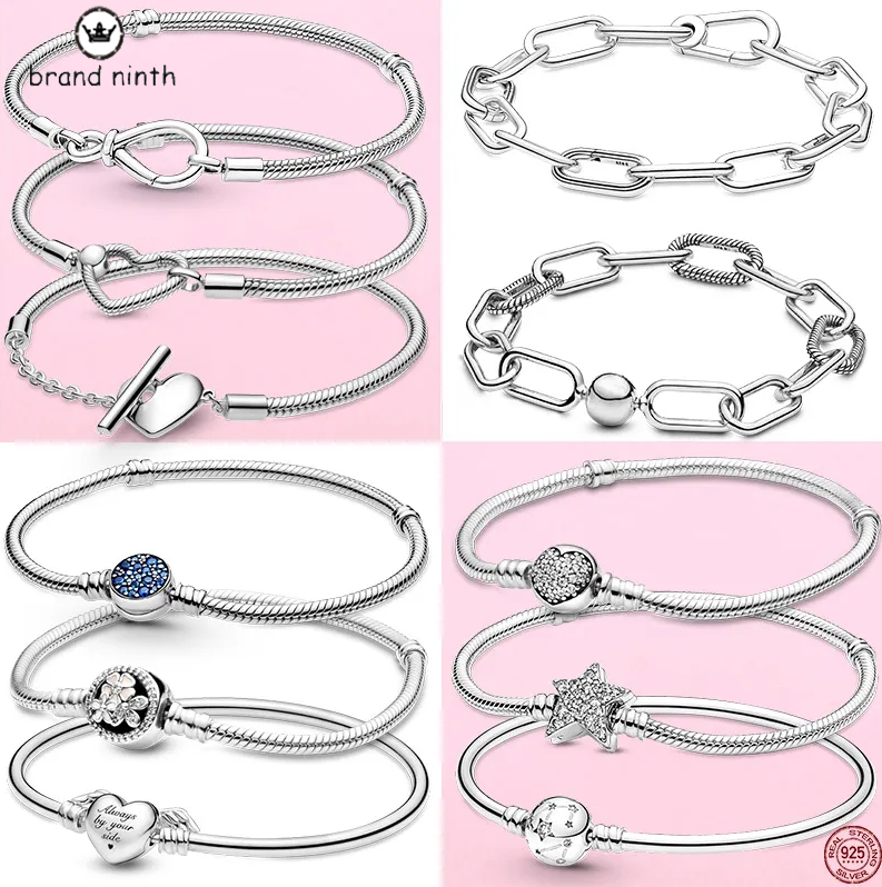 

Authentic fit pandora bracelet charms bead Pendant Diy ME Link Chain Bracelet for Women Original Pamura