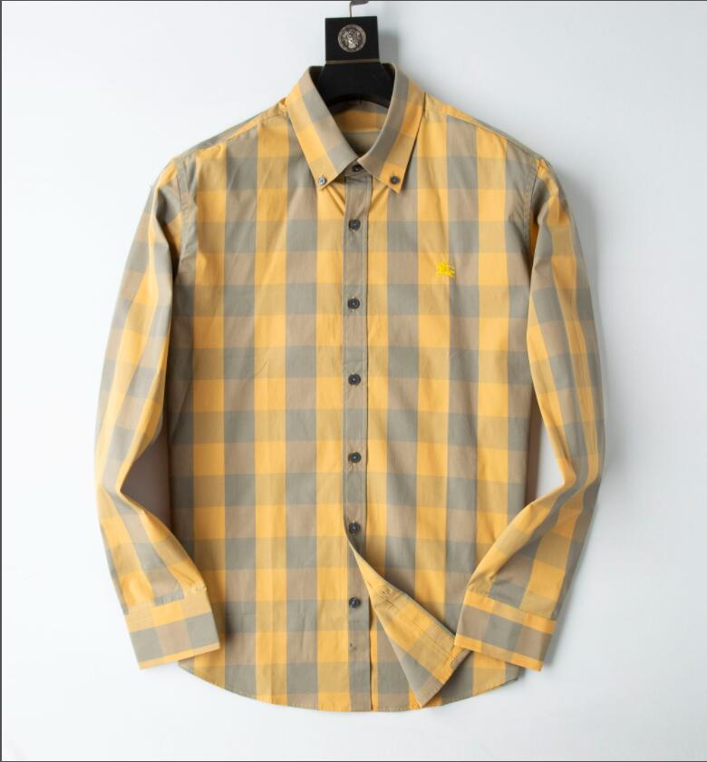

2023new men's tops plaid long-sleeved shirts European station spring and autumn personality all-match fashion casual trend shirts M-4XL ##