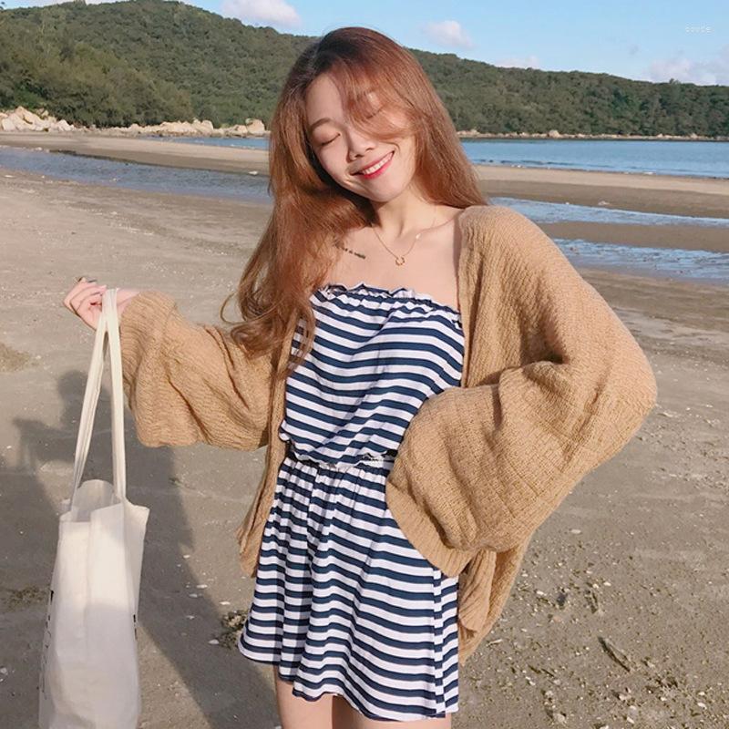 

Women's Knits Woman Sweater Cardigan Autumn/winter Loose Long Sleeve Solid Color Knit Fashionable Ladies Clothing Drop GGFSKS005, Randomcolor