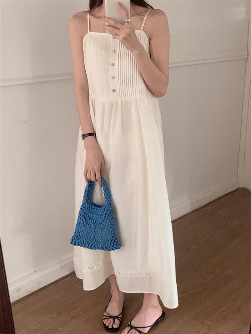 

Casual Dresses Alien Kitty All Match Slip Dress Summer Women Bottoming Chic Gentle 2023 OL Office Lady Sleeveless Vestidos, Photo color