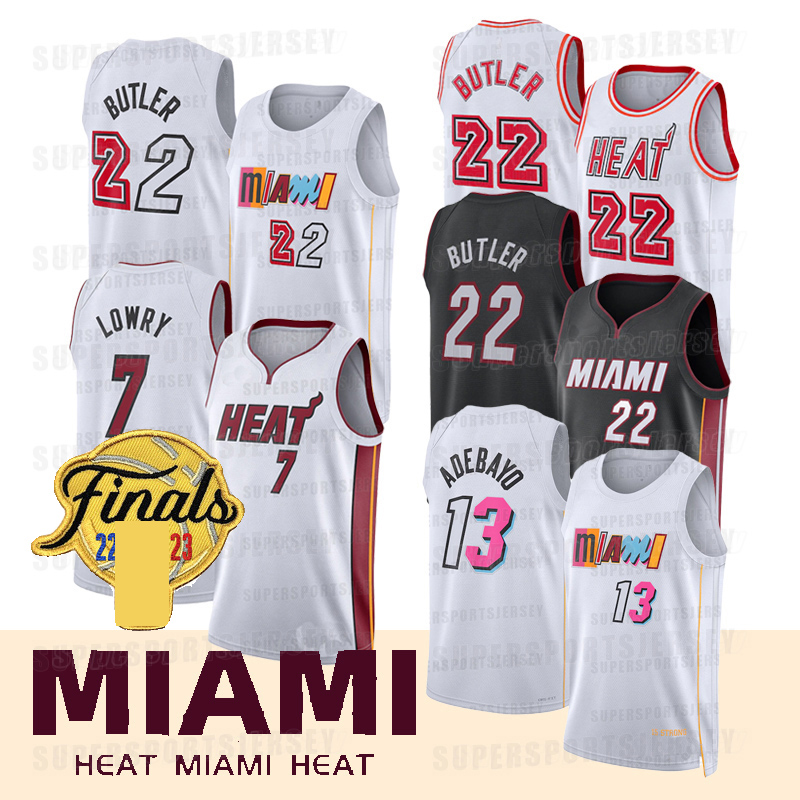 

"Miamis "Final Patch "Heats" Basketball Jersey Bam 13 Adebayo Jimmy 22 Butler Dwyane 3 Wade Tyler 14 Herro Kyle 7 Lowry Stitched Men Women Youth 100% Stitched ALL PLAYERS, Black gold