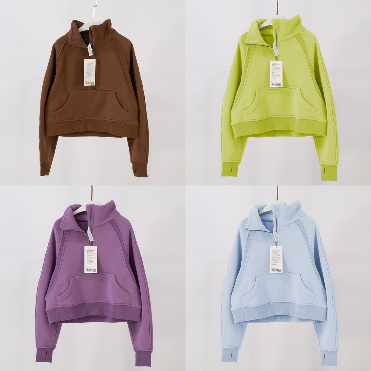 

Lu Align Lu Scuba Woman Long Sleeve Half Zip Hoodie Oversize Gym Hooded Lady Athletic Hoody Stand Collar Sweatshirts Pullover Activewears Jogging Clothings