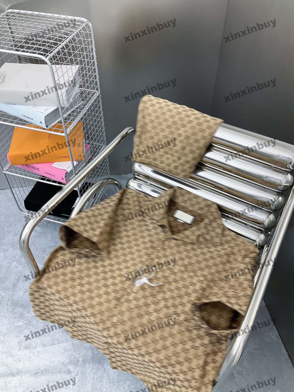 

xinxinbuy Men designer Tee t shirt 23ss Double letter jacquard fabric pattern short sleeve cotton women white green S-2XL, 02