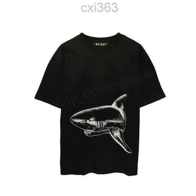 

Palms Mens women T shirts Designer Angle short sleeve Summer Fashion brand leisure loose tide Cottons shark print Luxurys tops Clothing Size S-XLICMM