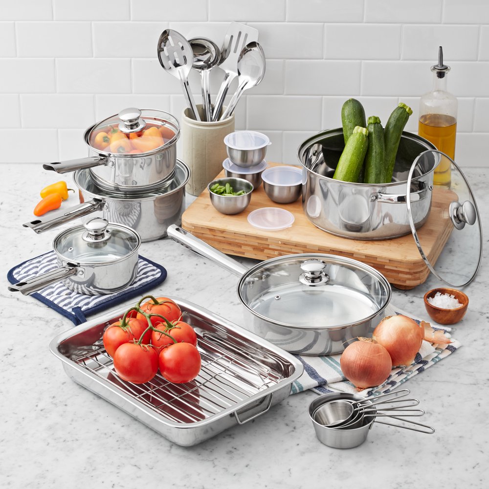 Mainstays Stainless Steel 24-Piece Kitchen Set-image-874245676