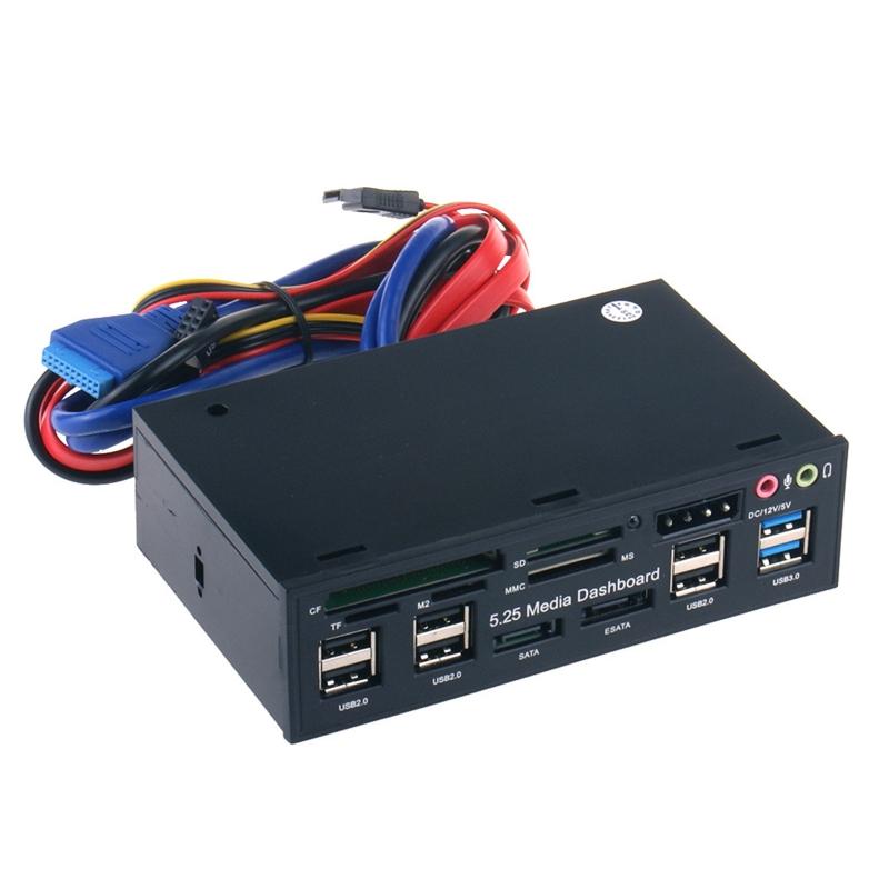 

Components Computer Internal USB 3.0 Hub Card Reader PC Dashboard Front Panel Card Reader 15Pin Power Port