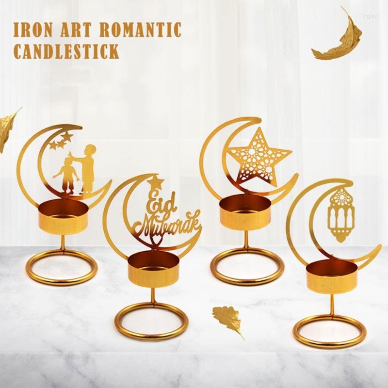 

Candle Holders E8BD Arab Style Metal Golden Holder Decorative Art Crafts Accessory