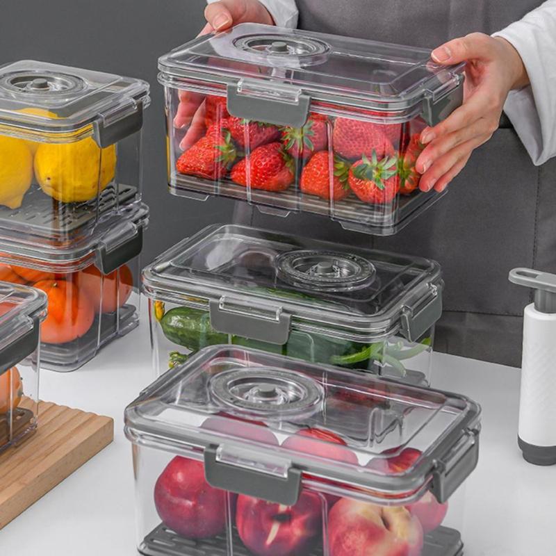 

Storage Bottles Food Container Holder Vacuum Hand Pump Refrigerator Fresh-keeping Box Lunchbox Sealing